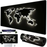 Ігровий комп'ютерний килимок Карта Світу, що світиться, HP227 80x30 см для клавіатури і мишки, Ігрова поверхня для миші