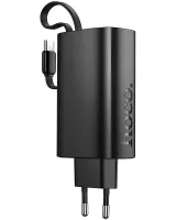Сетевое зарядное устройство Hoco J148 PD20W Power Bank 5000 mAh портативный внешний аккумулятор Type-C повербанк с кабелем и адаптером для зарядки