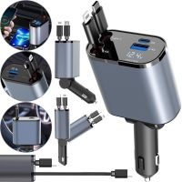 Автомобільний зарядний пристрій Super Fast Charge PT16 з вольтметром type c lightning 4 в 1 120 W FM трансмітер, модулятор в авто від прикурювача