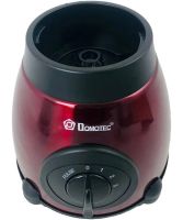 Кухонний блендер з кавомолкою Domotec MS-6611 3 в 1 на 1.5 л 1000W стаціонарна кавомолка 3 швидкості з подрібнювачем і скляною чашею Червона