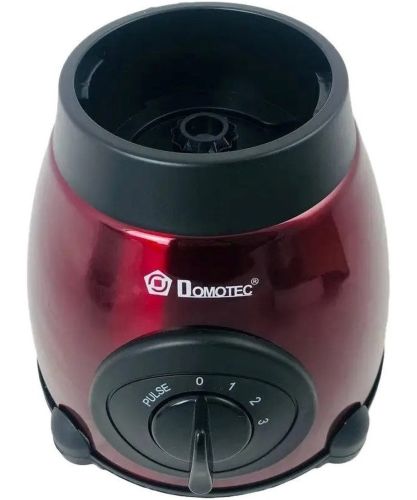 Кухонний блендер з кавомолкою Domotec MS-6611 3 в 1 на 1.5 л 1000W стаціонарна кавомолка 3 швидкості з подрібнювачем і скляною чашею Червона