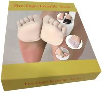 Носки от мозолей и натоптышей Five Finger Invisible Socks LY-398 силиконовые противоскользящие подушки полуноски, накладки от натирания для стопы