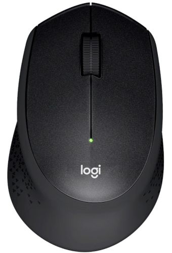Беспроводная оптическая мышь Logitech M330 Silent Plus Black игровая геймерская мышка на батарейке для ПК компьютера и ноутбука 2.4GHZ USB Черная