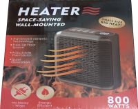 Портативний міні обігрівач в розетку Handy Heater NFJ-08 800W електричний настінний тепловентилятор з дисплеєм і пультом від мережі AND 032 Чорний