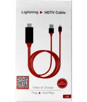 Конвертер відео MHL HDMI G02 гнучкий перехідник кабель для передачі HD відео з телефону на Телевізор 1 м, адаптер на Type-C Micro G-02 Червоний