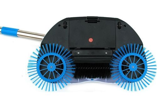 Механічна швабра віник Hurricane Spin Broom M24 універсальна щітка з телескопічною ручкою 110 см для сухого прибирання підлоги з ефектом пилососа