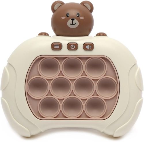 Дитяча іграшка головоломка Pop It Baby Bear Інтерактивна електронна приставка антистрес поп ІТ для зняття стресу на батарейках від 3-х років