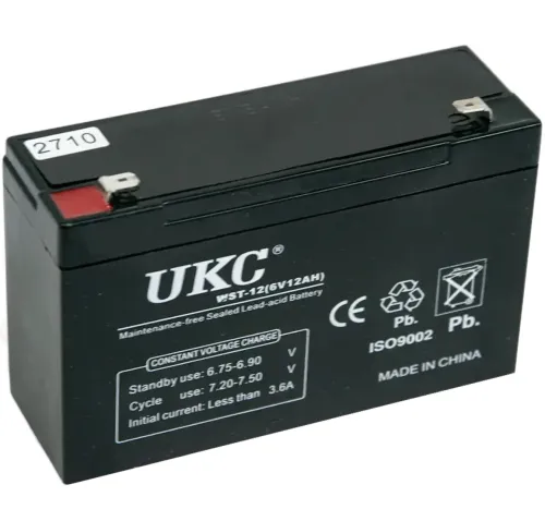 Герметичный аккумулятор BATTERY UKC 6V 12A свинцово кислотная аккумуляторная батарея