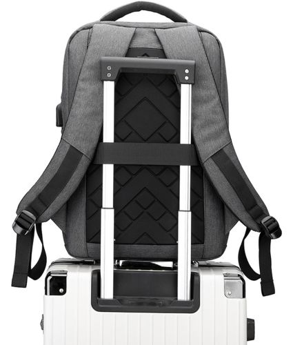 Міський молодіжний Оксфордський рюкзак Bag BG - 40 Сірий для ноутбука 15,6 " дюйма універсальний Чоловічий з USB і портом для навушників 42Х28 см BG40
