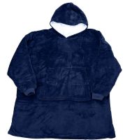 Толстовка-плед з капюшоном Huggle Hoodie Ultra Plush Blanket 2в1 унісекс оверсайз толстовка худі плюшевий плед з рукавами на флісі 74х110 см синя