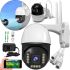 Беспроводная уличная IP камера видеонаблюдения Wifi Smart Net Camera V380 Pro под сим карту 4G видеокамера с ночной съемкой и датчиком движения 3Мп