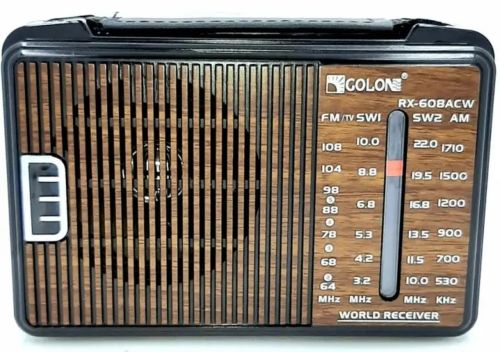 Портативний радіоприймач Golon RX-608ac, бездротове акумуляторне, всехвильовий FM радіо приймач