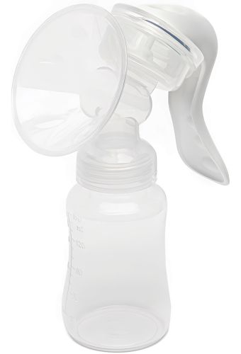 Ручний молоковідсмоктувач Manual Massage Breast Pump RH-188 з масажною насадкою, пляшкою і соскою для годування і зберігання грудного молока 150 мл
