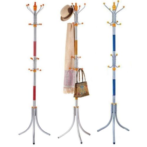 Підлогова вертикальна вішалка тринога Coat Rack для верхнього одягу 16 гачків, переносна розбірна металева стійка для сумочок і парасольок