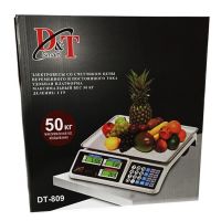 Торгові електронні ваги Smart DT-809 24х35 см Навантаження до 50 кг, акумуляторні Настільні ваги для торгівлі з лічильником ціни і калькулятором