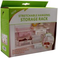 Розсувний органайзер у холодильник Stretchable Hanging Storage Rack TM18013 підвісний контейнер, висувна полиця, кошик для зберігання продуктів