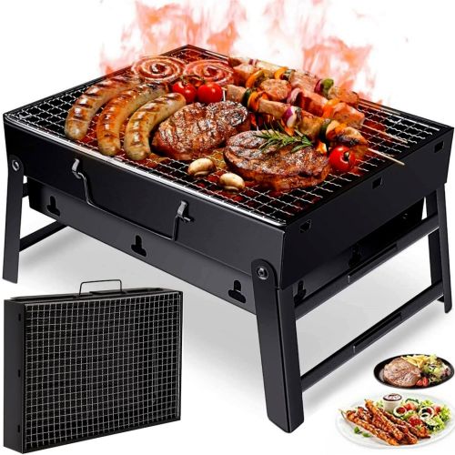 Складной BBQ гриль 43 см BBQ Grill Portable TL-372 раскладной переносной мангал на древесных углях и дровах, портативный барбекю чемодан с сеткой