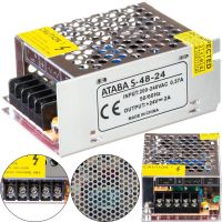 Универсальный блок питания адаптер Ataba 24V 2A 48W S-48-24 Metall для SMD светодиодных лент мониторов в металлическом корпусе на 5 A
