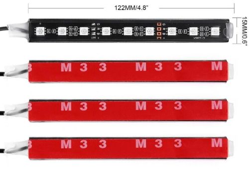 Автомобільна світлодіодна RGB Led підсвічування RL-415 з мікрофоном від прикурювача для салону авто, водонепроникна Bluetooth стрічка iPhone Android