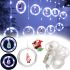 Внутрішня гірлянда штора Xmas фігурки в кільці 3 м 110 LED діодів W, новорічна Світлодіодна холодна Біла гірлянда-Завіса на вікно 3МХ70СМ 220V