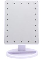 Косметичне сенсорне дзеркало для макіяжу Magic MakeUp Mirror обертається на 180 настільне дзеркало на підставці з підсвічуванням 22 LED USB біле