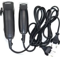 Комплект из двух аккумуляторных машинок VGR V-023 2 в 1 для стрижки волос и бороды, проводная машинка триммер с набором съемных насадок в сумке V023
