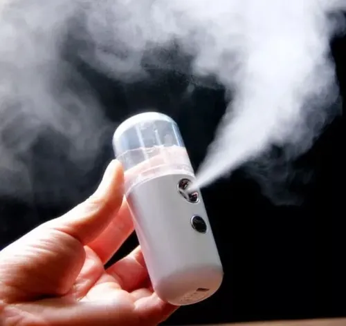 Ультразвуковой аккумуляторный увлажнитель воздуха для кожи лица Nano Mist Soraver с подсветкой, Нано-распылитель с резервуаром для воды 30 мл