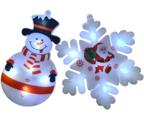 Внутрішня гірлянда штора Xmas 3D фігурки сніговика і сніжинки Холодний білий 3x0. 7м 95L W, Новорічна 300x70 см на вікно холодна Біла від мережі