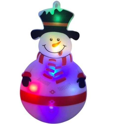 Внутрішня rgb гірлянда штора Xmas 3D фігурки сніговика і сніжинки Мультикольорова 3x0.7м 95led M, Новорічна 300x70 см на вікно будинку РДБ від мережі