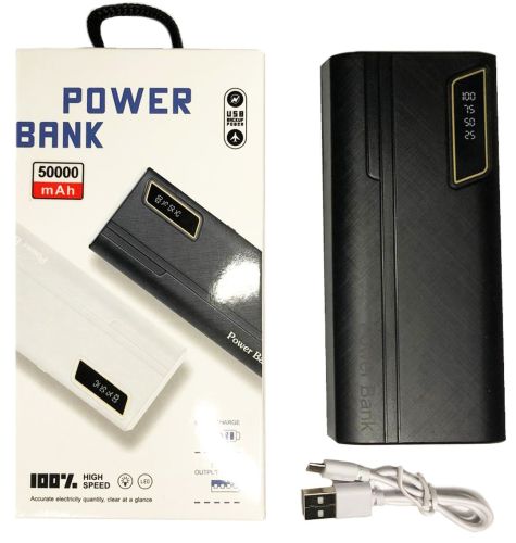 Зарядное устройство УМБ Power Bank 50000 mAh UN-3104 2xUSB, Портативная батарея повербанк Внешний аккумулятор зарядка для телефона с фонариком