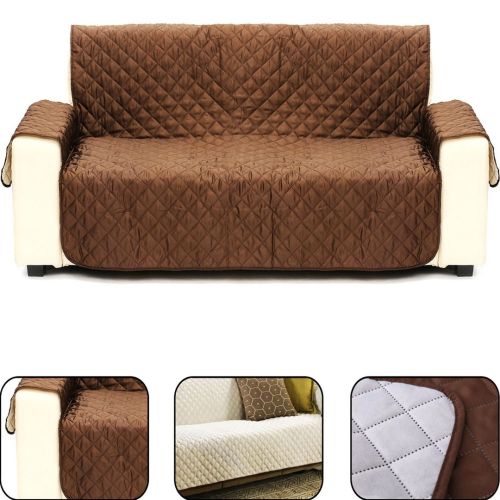 Двостороння накидка чохол на диван Couch Coat з мікрофібри, захисне двостороннє водонепроникне стьобане покривало для дивана