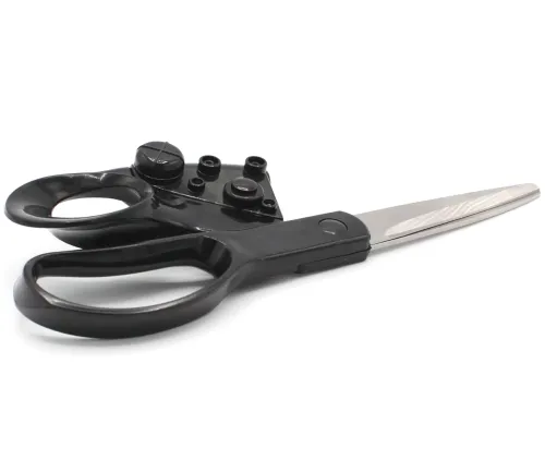 Швейні ножиці з лазерним покажчиком Laser Scissors LP01 21 см кравецькі ножиці для крою та шиття з лазером для точного розрізання тканини та паперу