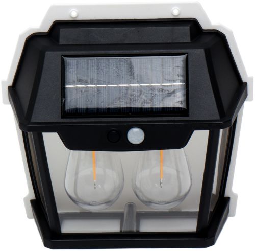 Уличный настенный светильник COBA Solar Wall Lamp HW-888-2W аккумуляторный подвесной фонарь на солнечной батарее с датчиком движения 2 лампы 3 режима
