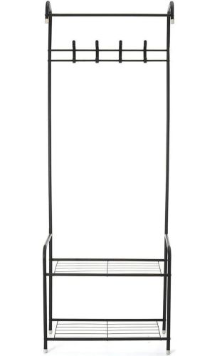 Підлогова вішалка для одягу Corridor Rack 170х35 см пересувна вертикальна стійка для зберігання речей з полицями для взуття, стійка-вішалка в коридор