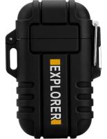 Електроімпульсна дугова висувна запальничка Explorer F13 дві дуги від USB, акумуляторна електрозажигалка з захистом від вітру і полум'яною дугою