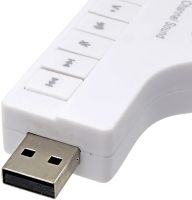 Внешняя звуковая карта USB 8.1 Piano внешний звуковой адаптер для ноутбука и ПК компьютера, аудиокарта юсб с кнопками управления 8.3х4.3 см