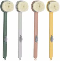 Масажна щітка Body brush CS96T з довгою ручкою для душу з ємністю для миючого засобу, щітка LY-588 36 см з дозатором для масажу спини і тіла