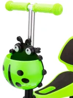 Триколісний дитячий самокат беговел Scooter FYS-2864 Green 5 в 1 зі складним сидінням, батьківською ручкою та колесами, що світяться, для дітей Зелений