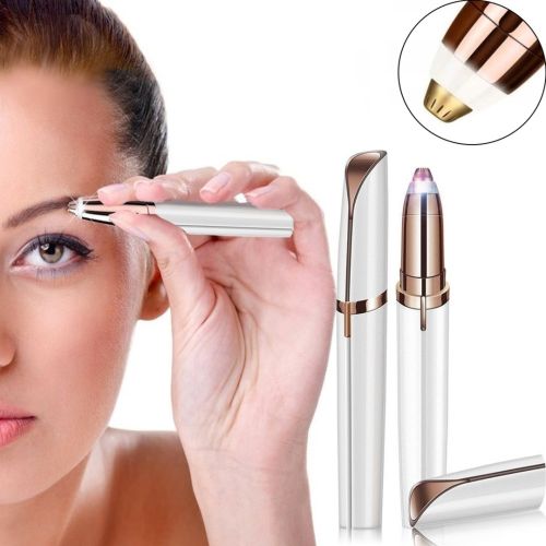 Жіночий епілятор для брів Finishing Touch Flawless Brows, портативний тример Електробритва для видалення волосся на батарейках Білий