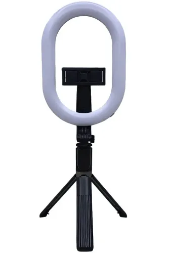 Телескопічна селфи палиця тринога Selfie Stick A8 з кільцевої LED лампою для селфи, Монопод 100 см з підсвічуванням з тримачем для телефону і пультом
