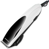 Дротова машинка для стрижки волосся Kemei KM-6355 10W професійний тример для окантовки бороди і вусів від мережі зі змінними насадками Gemei