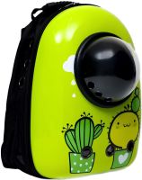 Рюкзак для переноски животных CosmoPet Кактус сумка переноска с прозрачным окошком иллюминатором и сеткой для кошек и котов до 10 кг 32х25х42 см