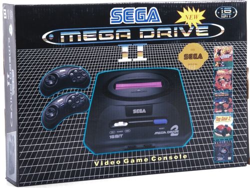 Ігрова відео приставка Sega Mega Drive 2 16bit 368 ігор з 2 бездротовими джойстиками, бездротова консоль Сега Мега Драйв для телевізора AV HDMI 