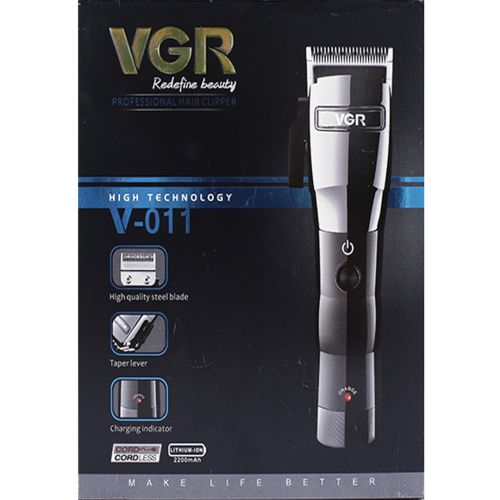 Беспроводная машинка для стрижки волос и бороды VGR V-011 профессиональный триммер для усов на аккумуляторе с набором съемных насадок USB 10W V011