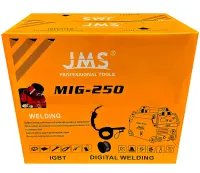 Інверторний зварювальний апарат JMS MIG-250 250A MIG/MAG MMA TIG LIFT цифровий напівавтомат для зварювання дротом і електродом, зварювання від мережі 220V