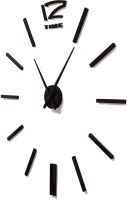Настінні 3D годинник Diy Clock XZ127 Black Зроби сам 70-150 см великі безшумні самоклеючі 3Д годинник об'ємні цифри на стіну для дому, офісу чорні