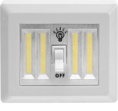 Настінний світильник Light Switch HY - 604 бездротовий вимикач з тумблером COB, світлодіодний LED нічник з вмикачем на батарейках для шафи