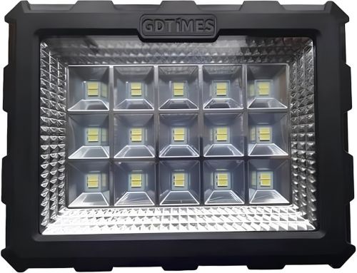Переносна сонячна станція GDLite GD-106 портативний LED ліхтар прожектор з 3 лампами і повербанком на сонячній батареї 4000 мАг GDTimes ZB-28