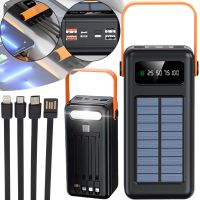 Портативний зарядний пристрій Power Bank Voltronic YM - 635cx 50000mAh з сонячною панеллю і ліхтариком Solar зовнішній акумулятор повербанк для зарядки