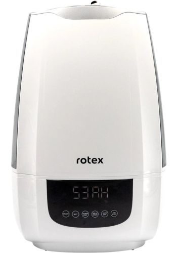 Ультразвуковий зволожувач повітря ROTEX RHF-600-W на 6 л 35 кв. м очищувач іонізатор з LED дисплеєм і фільтром очищення води 30w від мережі Білий
